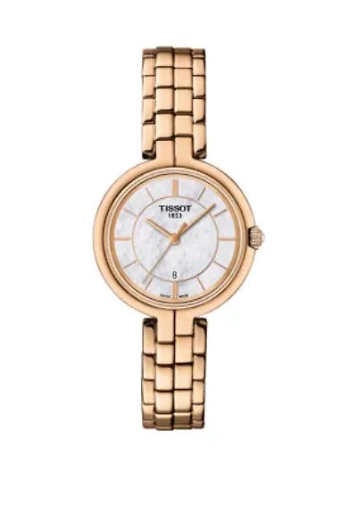 Rose Gold Stainless Steel Flamingo Bracelet Watch