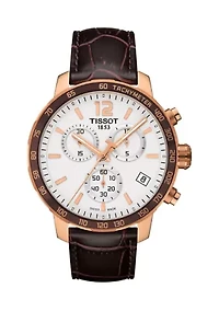  Men's Quickster Rose Gold-Tone Chronograph Watch