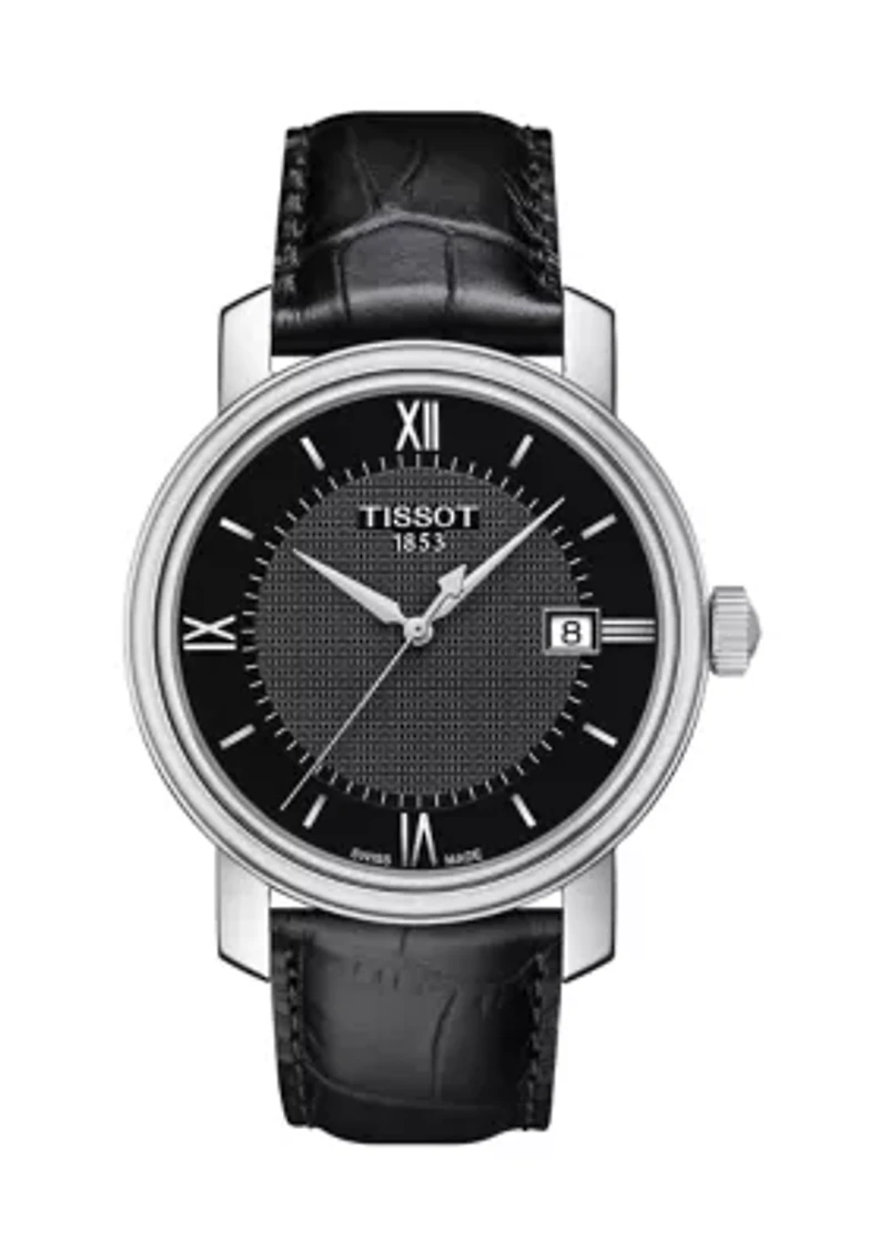 Men's Bridgeport Quartz Black Leather Watch