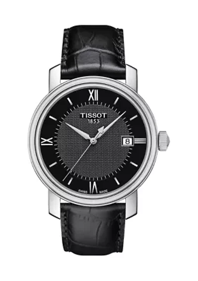Men's Bridgeport Quartz Black Leather Watch