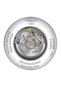 Stainless Steel Swiss Automatic T Classic Chemin des Tourelles Powermatic 80 Bracelet Watch 