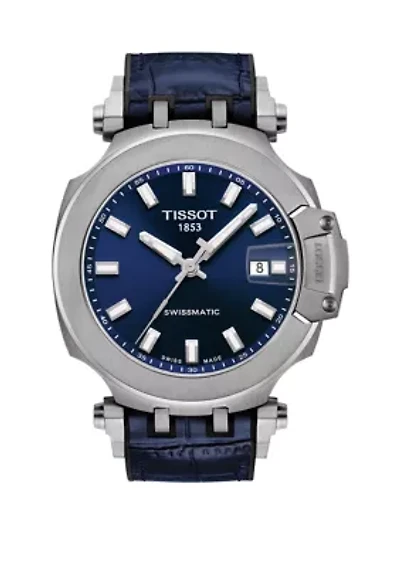 Men's T Race Swim GTS Stainless Steel Leather Auto Watch