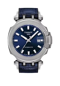 Men's T Race Swim GTS Stainless Steel Leather Auto Watch