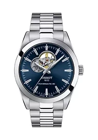 Gentleman Powermatic 80 Open Heart Watch in Stainless Steel