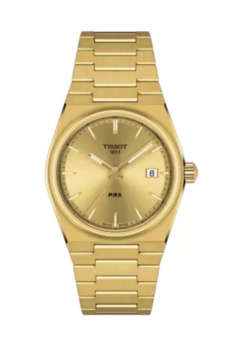 Gold Tone Unisex PRX 40205 35 Millimeter Watch in Stainless Steel 