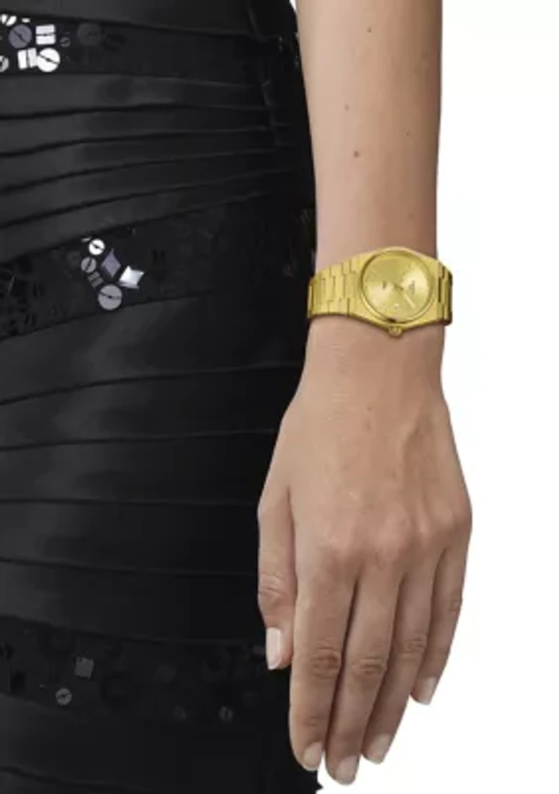Gold Tone Unisex PRX 40205 35 Millimeter Watch in Stainless Steel 