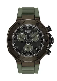 T-Race GTS Green Black Indices Subdials Chronograph Watch