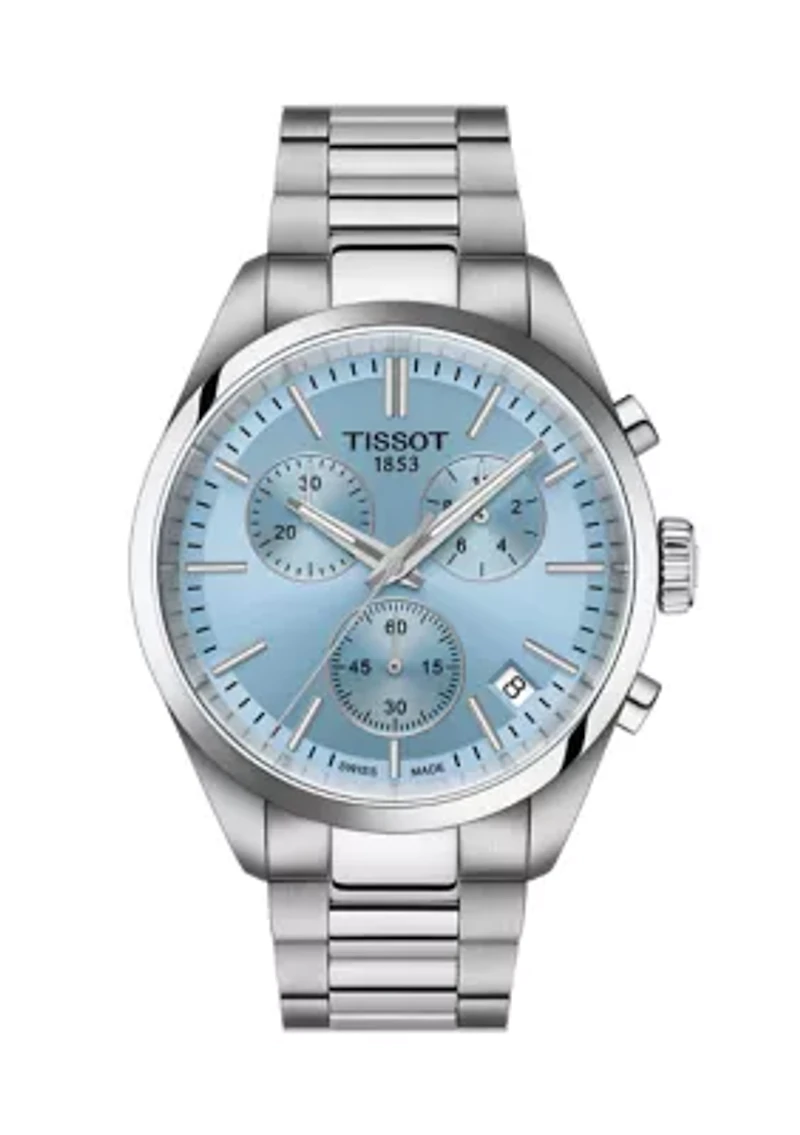 PR100 GTS Stainless Steel Ice Blue Chronograph Watch