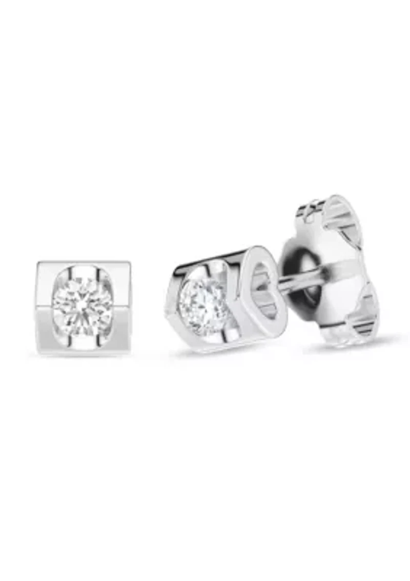Lab Created 1/6 Ct.t.w. Diamond Heart Barrel Studs in 10KW