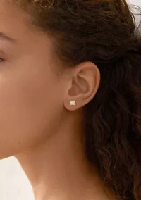 Lab Created 1/5 Ct.t.w. Diamond Heart Barrel Studs in 10KY