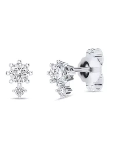 Lab Created 0.23 Ct.t.w. Diamond Dainty Fashion Studs in 10KW