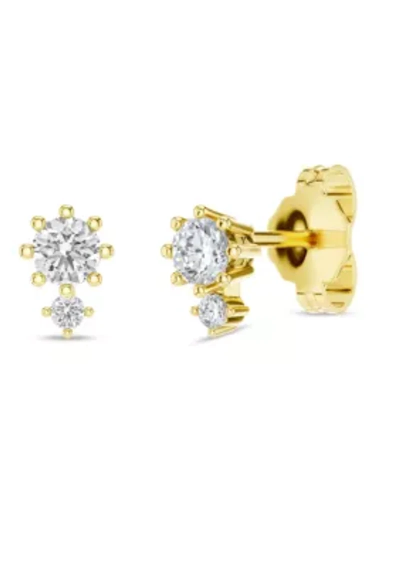 Lab Created 0.23 Ct.t.w. Diamond Dainty Fashion Studs in 10KY