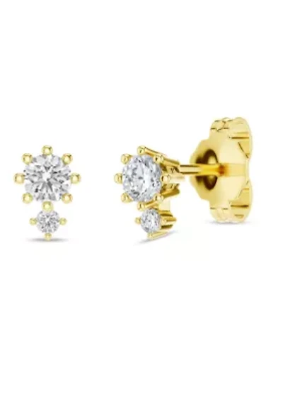 Lab Created 0.23 Ct.t.w. Diamond Dainty Fashion Studs in 10KY