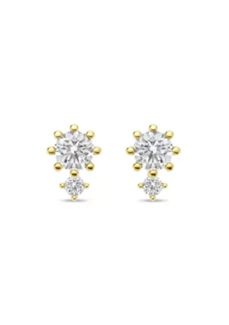 Lab Created 0.23 Ct.t.w. Diamond Dainty Fashion Studs in 10KY