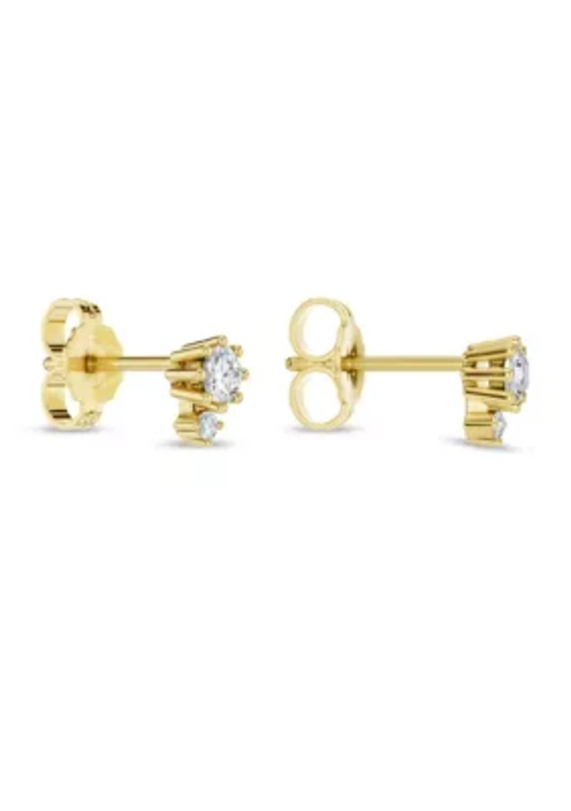 Lab Created 0.23 Ct.t.w. Diamond Dainty Fashion Studs in 10KY