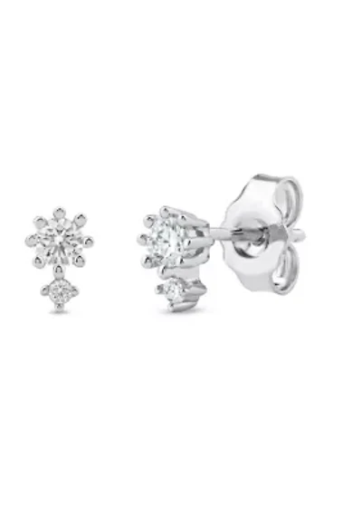 Lab Created Ct.t.w. Diamond Dainty Fashion Studs in 10KW