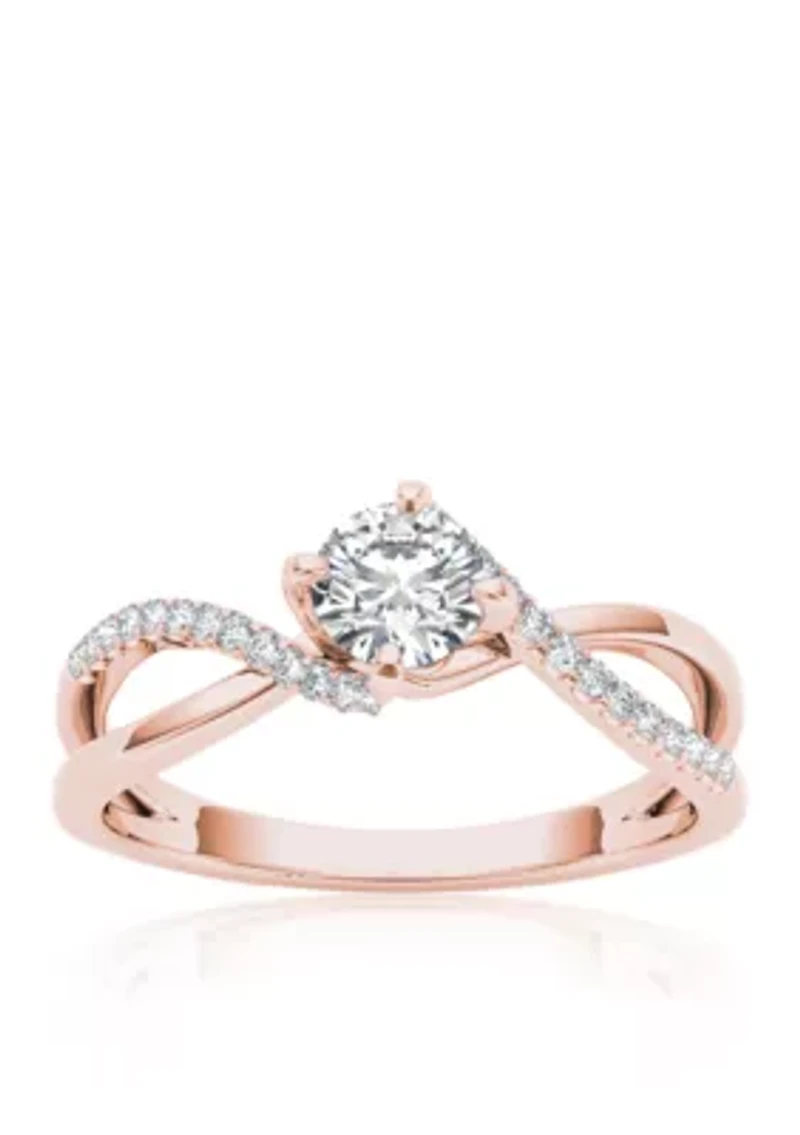 1/2 ct. t.w. Diamond Engagement Ring 10k Rose Gold