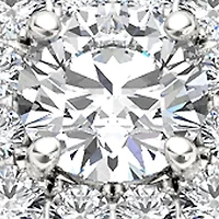 3/4 ct. t.w. Diamond Double Halo Engagement Ring Set 10k White Gold