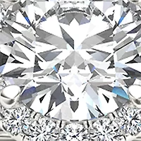 3/4 ct. t.w. Halo Diamond Engagement Ring in 14k White Gold