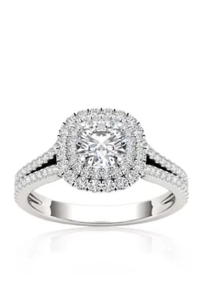 1 1/6 ct. t.w. Diamond Double Halo Engagement Ring 14k White Gold