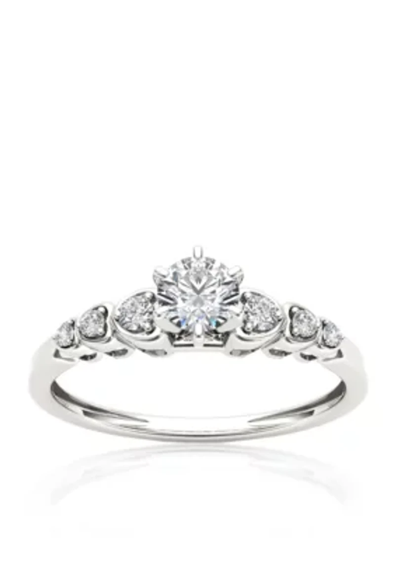 1/3 ct. t.w. Diamond Luscious Solitaire Ring 10k White Gold