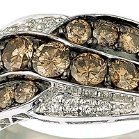 Chocolate Diamond® and Vanilla Diamond™ Ring in 14k Vanilla Gold™