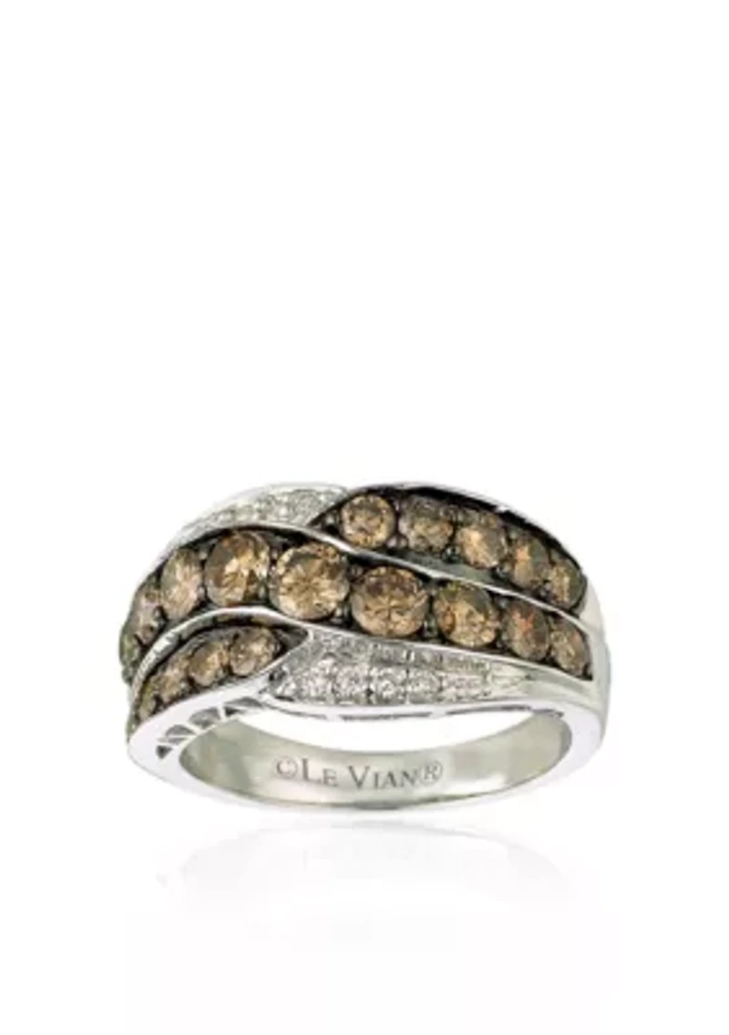 Chocolate Diamond® and Vanilla Diamond™ Ring in 14k Vanilla Gold™