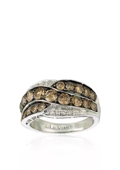 Chocolate Diamond® and Vanilla Diamond™ Ring in 14k Vanilla Gold™