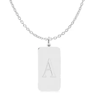 Initial Engraved Pendant Necklace
