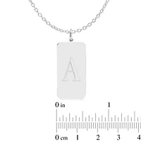 Initial Engraved Pendant Necklace
