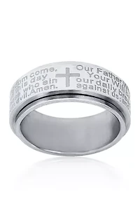 Men's Stainless Steel Lord's Prayer Ring