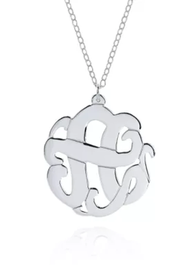 Sterling Silver Monogram Necklace