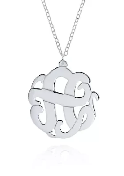 Sterling Silver Monogram Necklace