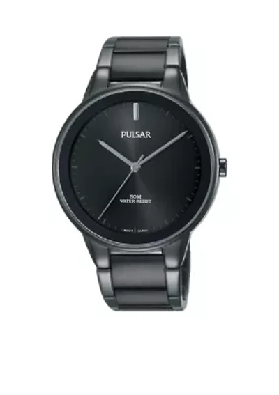 Men's Black Stainless Steel Watch