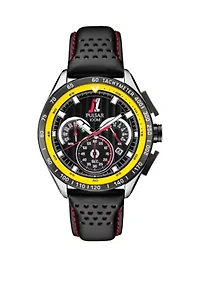 Mens Stainless Steel Joey Logano Leather Watch