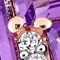 2.8 ct. t.w. Amethyst and 1/10 Diamond Brick Mosaic Ring 10K Rose Gold