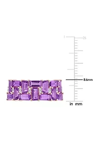2.8 ct. t.w. Amethyst and 1/10 Diamond Brick Mosaic Ring 10K Rose Gold
