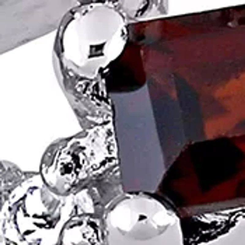 3/4 ct. t.w. Multi-Gemstone Split-Shank Multi-Row Ring Sterling Silver