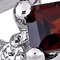 3/4 ct. t.w. Multi-Gemstone Split-Shank Multi-Row Ring Sterling Silver