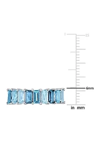 2.5 ct. t.w. Blue Topaz Semi-Eternity Ring Sterling Silver