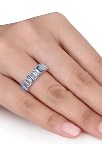 2.5 ct. t.w. Blue Topaz Semi-Eternity Ring Sterling Silver