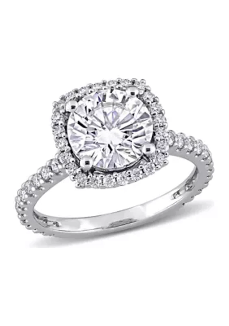 2.5 ct. t.w. Lab Created Moissanite Halo Engagement Ring 10K White Gold