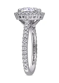 2.5 ct. t.w. Lab Created Moissanite Halo Engagement Ring 10K White Gold