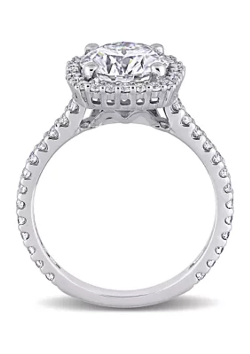 2.5 ct. t.w. Lab Created Moissanite Halo Engagement Ring 10K White Gold