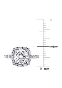 2.5 ct. t.w. Lab Created Moissanite Halo Engagement Ring 10K White Gold
