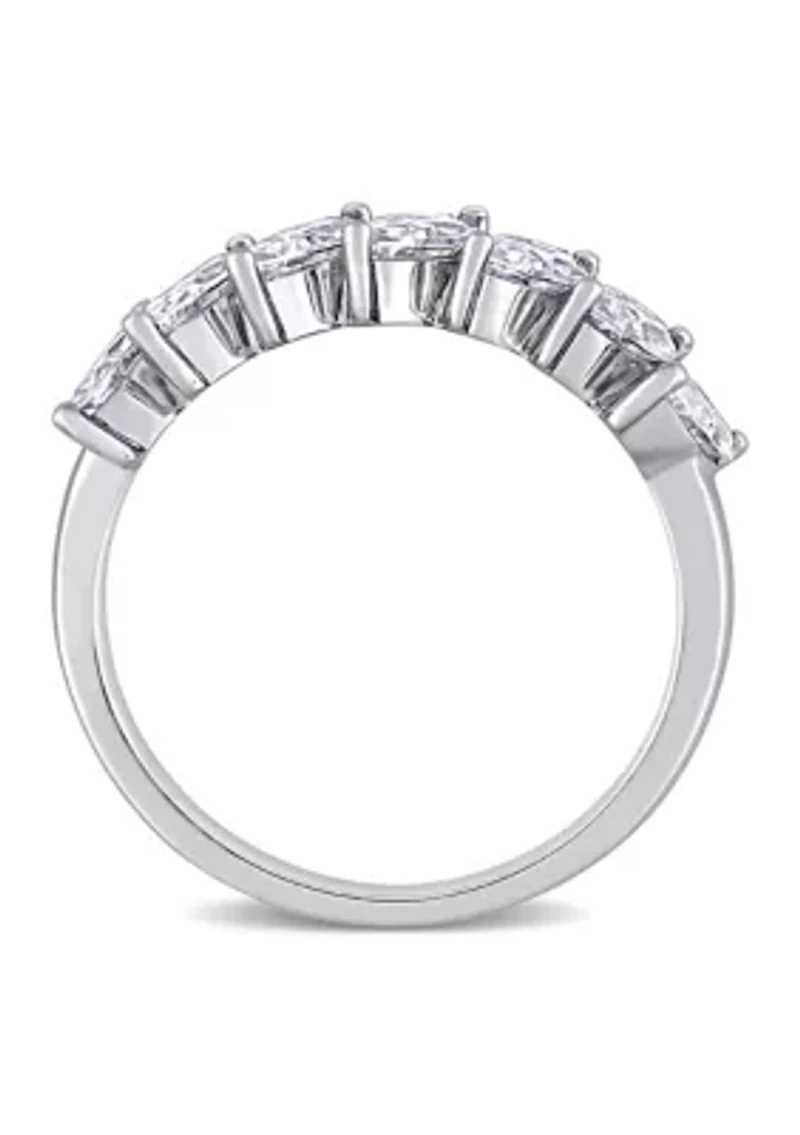 3.5 ct. t.w. Marquise-Cut Lab Created Moissanite Anniversary Ring 10K White Gold