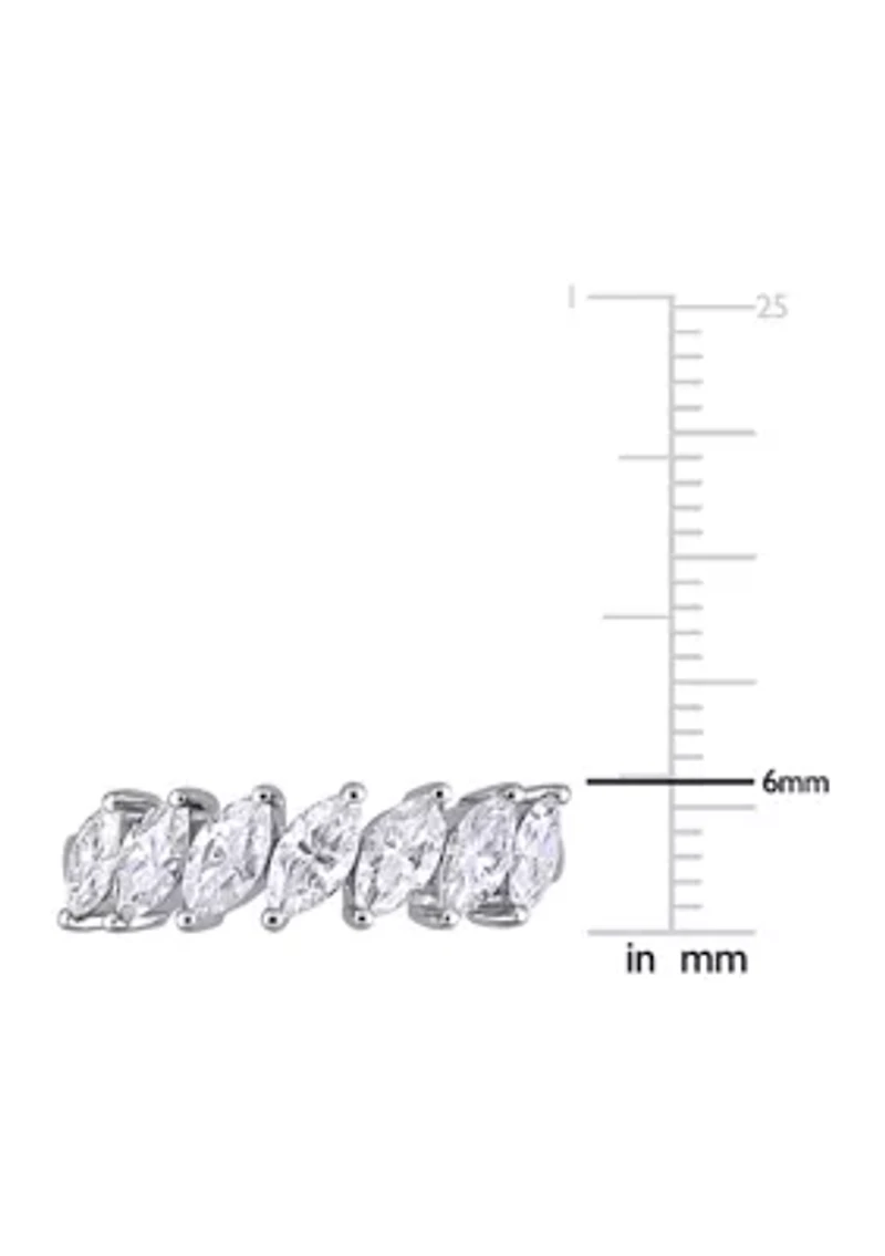 3.5 ct. t.w. Marquise-Cut Lab Created Moissanite Anniversary Ring 10K White Gold