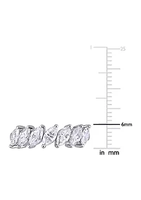 3.5 ct. t.w. Marquise-Cut Lab Created Moissanite Anniversary Ring 10K White Gold