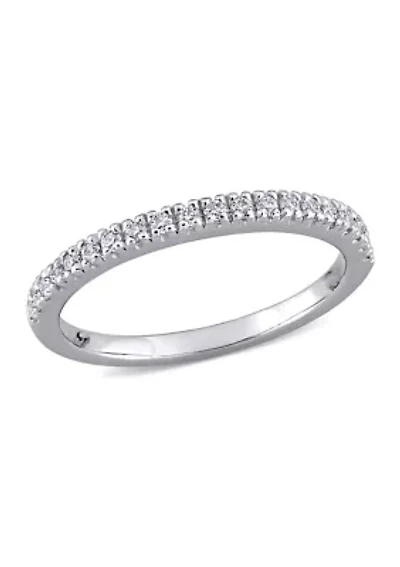 Lab Created 1/5 ct. t.w. Moissanite Stackable Anniversary Ring 10k White Gold