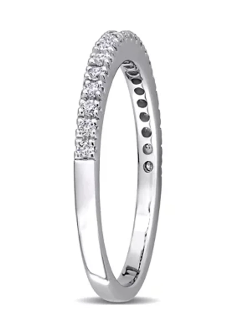 Lab Created 1/5 ct. t.w. Moissanite Stackable Anniversary Ring 10k White Gold